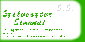 szilveszter simandi business card